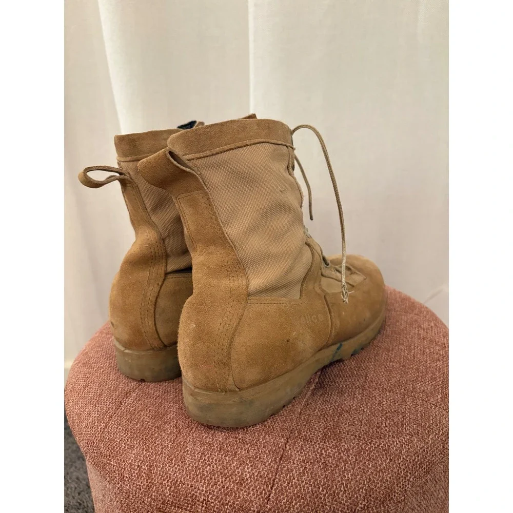 Wellco Mens Coyote Tan Desert Combat Boots Military Tactical Suede Nylon 13 R